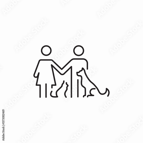 family pets icon sign vector