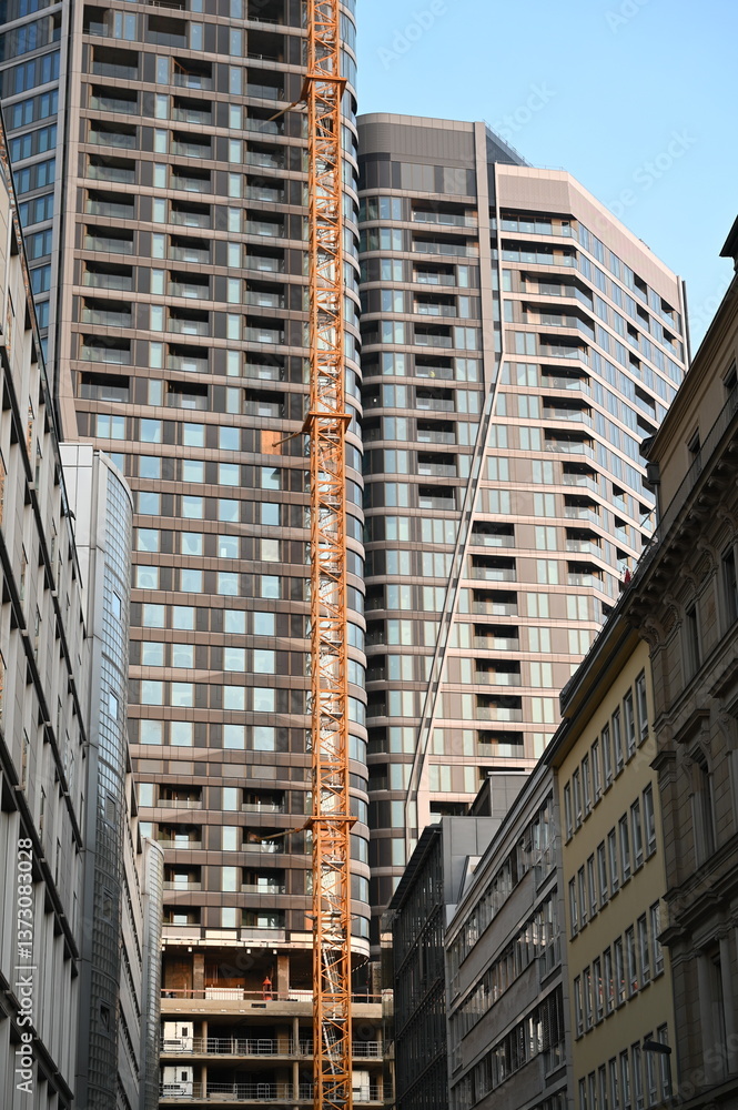 Fototapeta premium Baustelle in Frankfurt