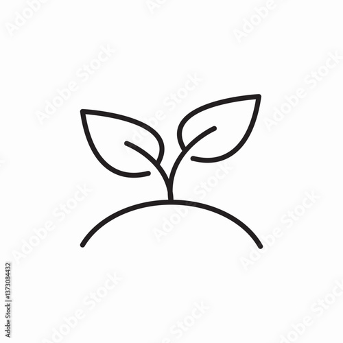 plant growth icon sign vector