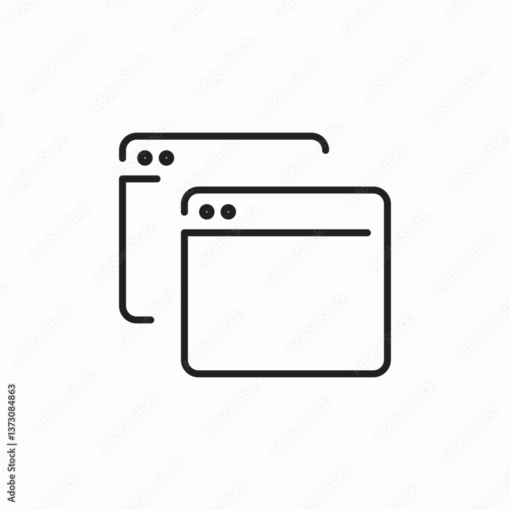 tab layer icon sign vector tab layer icon sign vector
