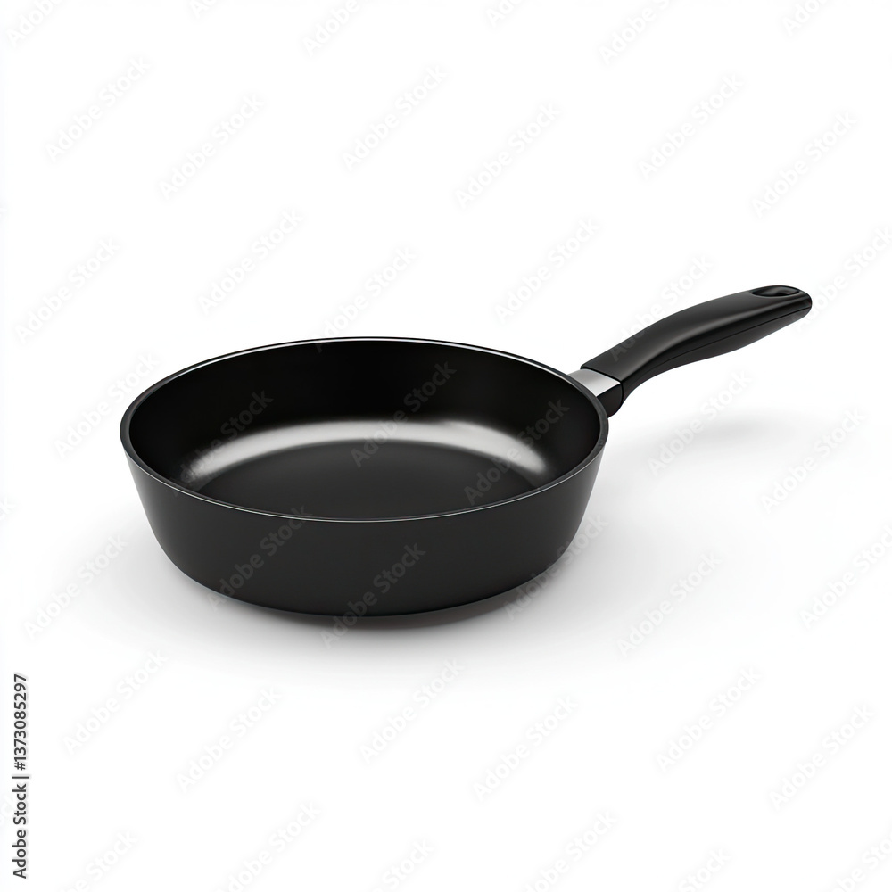 A sleek, modern frying pan ready for culinary adventures, promising effortless cooking with its non-stick surface and ergonomic handle. A sleek, modern frying pan ready for culinary adventures, promising effortless cooking with its non-stick surface and ergonomic handle.