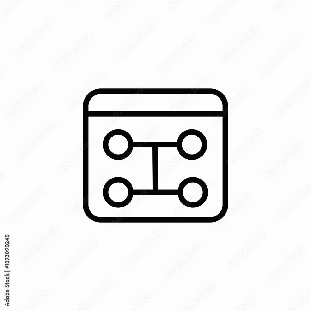 application structure icon sign vector application structure icon sign vector