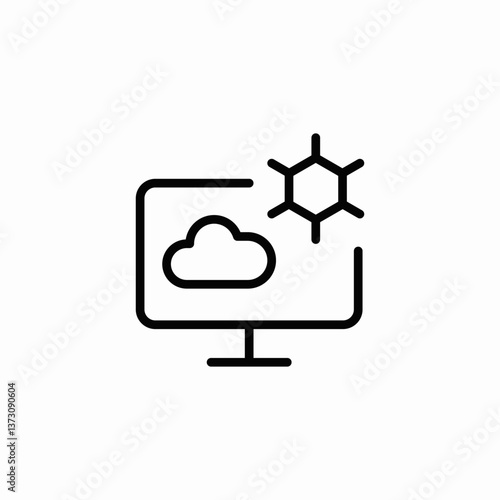 cloud platform icon sign vector