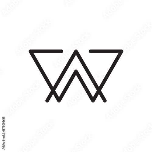 Simple letter WA logo design editable vector  business brand identity ideas 