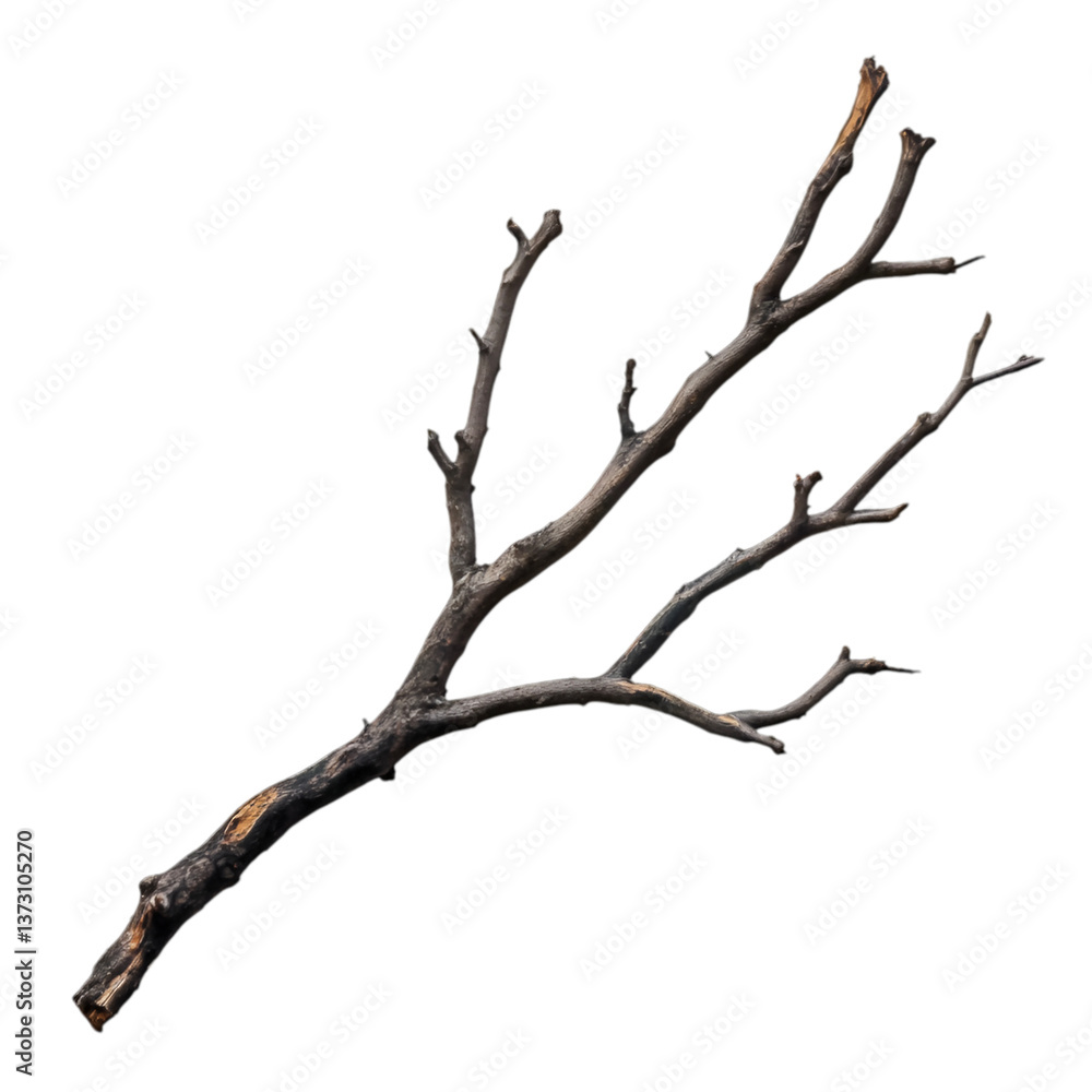 Dark Branch Isolated on Black Background Nature Twig Wood Dark Branch Isolated on Black Background Nature Twig Wood