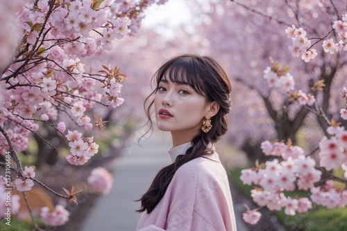 Cherry Blossom Beauty and Delicate Floral Pastel Aesthetics