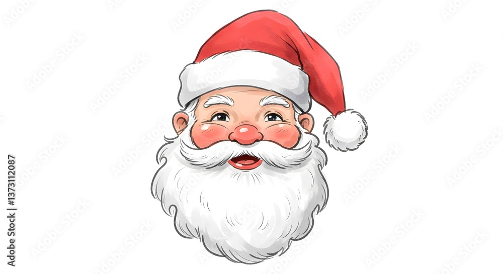 Traditional Santa Claus with a warm smile Traditional Santa Claus with a warm smile