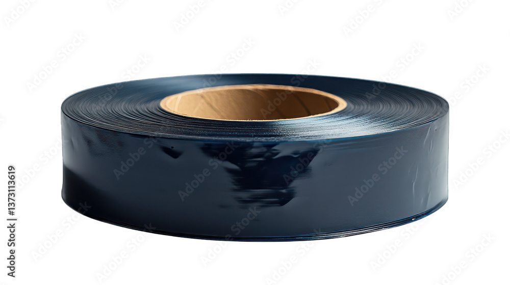 Spiral duct tape roll placed on a white background Spiral duct tape roll placed on a white background