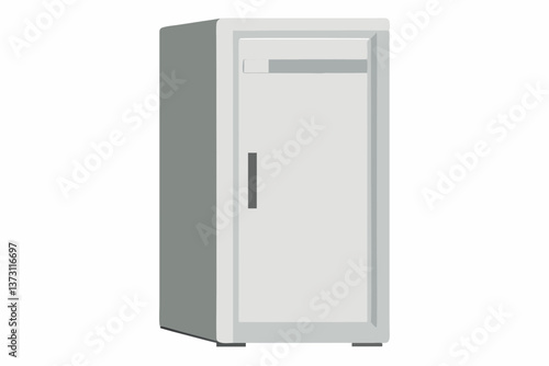 modern refrigerator isolated
