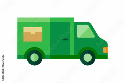 green delivery van