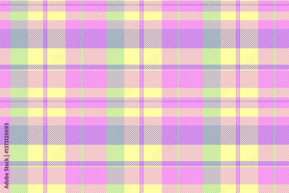 Majestic background pattern seamless, hotel textile check plaid. Horizontal vector texture fabric tartan in magenta and lime colors. Majestic background pattern seamless, hotel textile check plaid. Horizontal vector texture fabric tartan in magenta and lime colors.