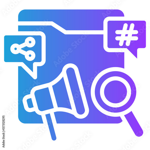 Search Ads glyph gradient icon