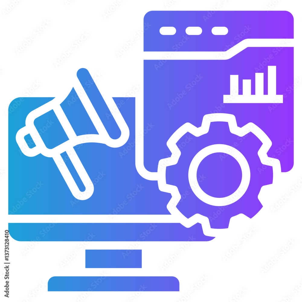 Campaign Management glyph gradient icon Campaign Management glyph gradient icon