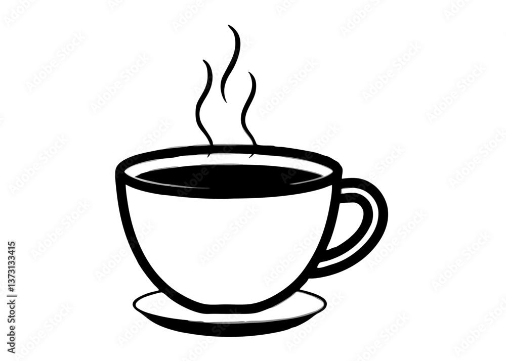 Minimalist Coffee Cup Icon with Steam – Vector Illustration on White Background, Minimalist coffee cup icon with steam, perfect for logos, branding, and digital designs. Minimalist Coffee Cup Icon with Steam – Vector Illustration on White Background, Minimalist coffee cup icon with steam, perfect for logos, branding, and digital designs.