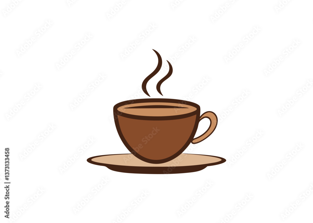Minimalist Coffee Cup Icon with Steam – Vector Illustration on White Background, Minimalist coffee cup icon with steam, perfect for logos, branding, and digital designs. Minimalist Coffee Cup Icon with Steam – Vector Illustration on White Background, Minimalist coffee cup icon with steam, perfect for logos, branding, and digital designs.
