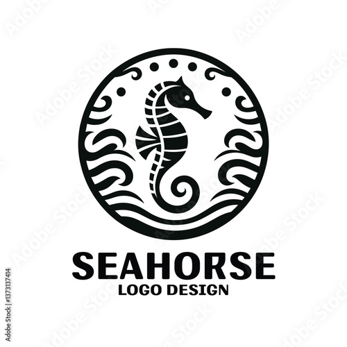 Seahorse Vector Logo Design