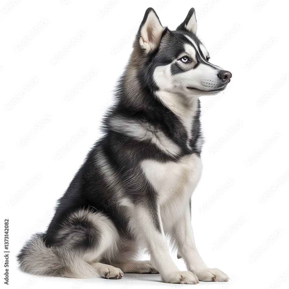 Siberian Husky: Beautiful Purebred Canine with Boundless Energy and Fluffy Fur Enjoys Outdoors and Snow Siberian Husky: Beautiful Purebred Canine with Boundless Energy and Fluffy Fur Enjoys Outdoors and Snow