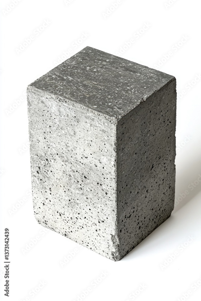 A concrete block with a rough texture, ideal for construction. A concrete block with a rough texture, ideal for construction.
