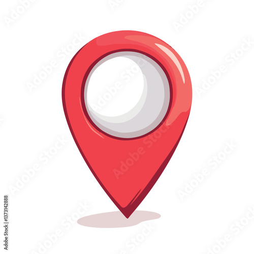 Free Download Red Location Pin Vector on white background - GFXLoad