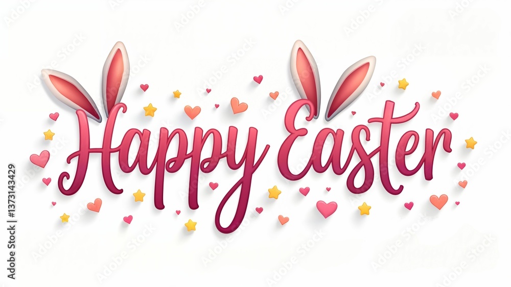 Obraz premium Cute Easter Rabbit Vector Illustration
