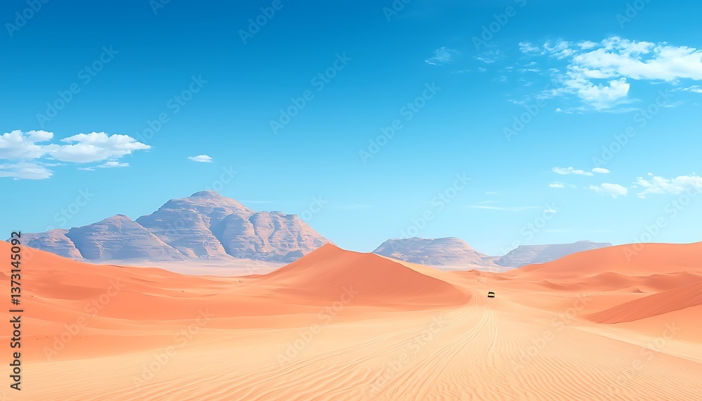 Naklejka premium Desert Landscape Road Trip