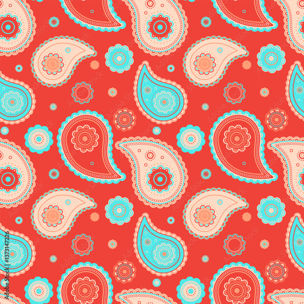Fototapeta premium Trend sample as minimal paisley. Colours pattern of invitation swirl. Ink surface a nature wrapping.