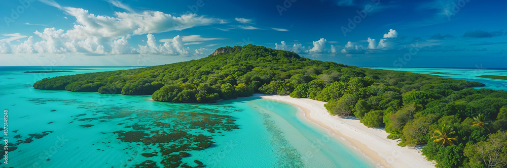 Fototapeta premium stunning coconut islands Australia, sunny summer day
