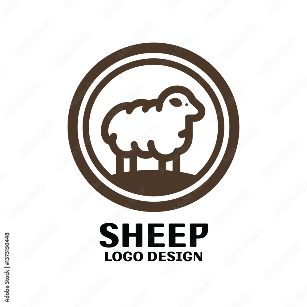 Obraz premium Sheep Vector Logo Design