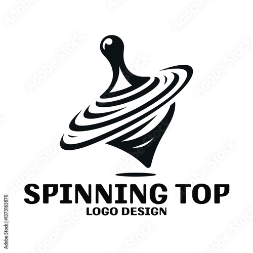 Spinning Top Vector Logo Design