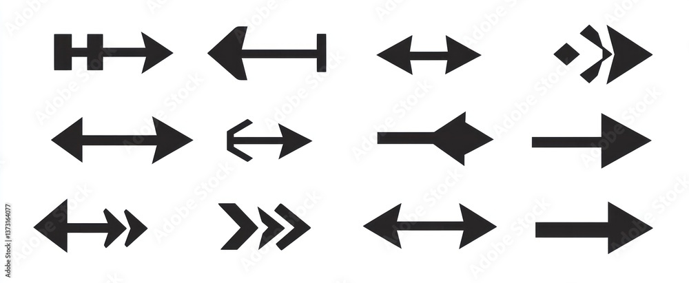 A collection of different directional symbols in a consistent style A collection of different directional symbols in a consistent style