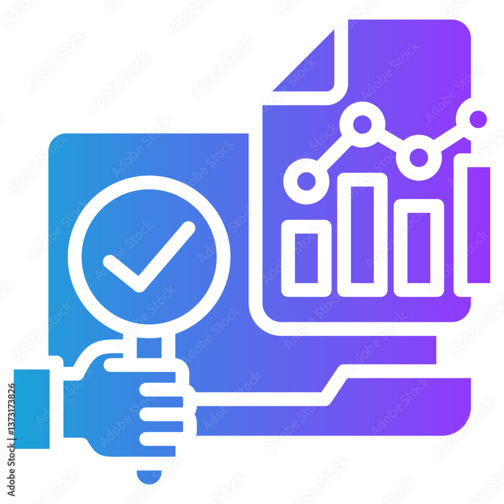 Analysis Data glyph gradient icon Analysis Data glyph gradient icon