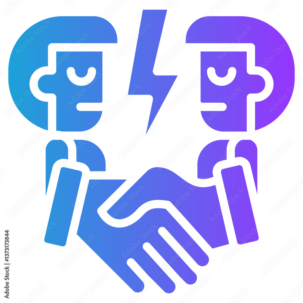 Conflict Resolution glyph gradient icon Conflict Resolution glyph gradient icon