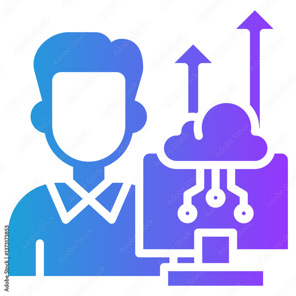 Update Skills glyph gradient icon Update Skills glyph gradient icon
