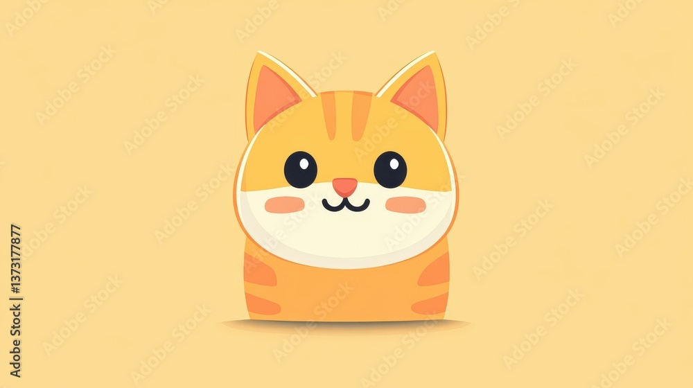 A vivid D icon showcasing a playful cartoon cat design, blending modern flat style with fun textures for charm. A vivid D icon showcasing a playful cartoon cat design, blending modern flat style with fun textures for charm.