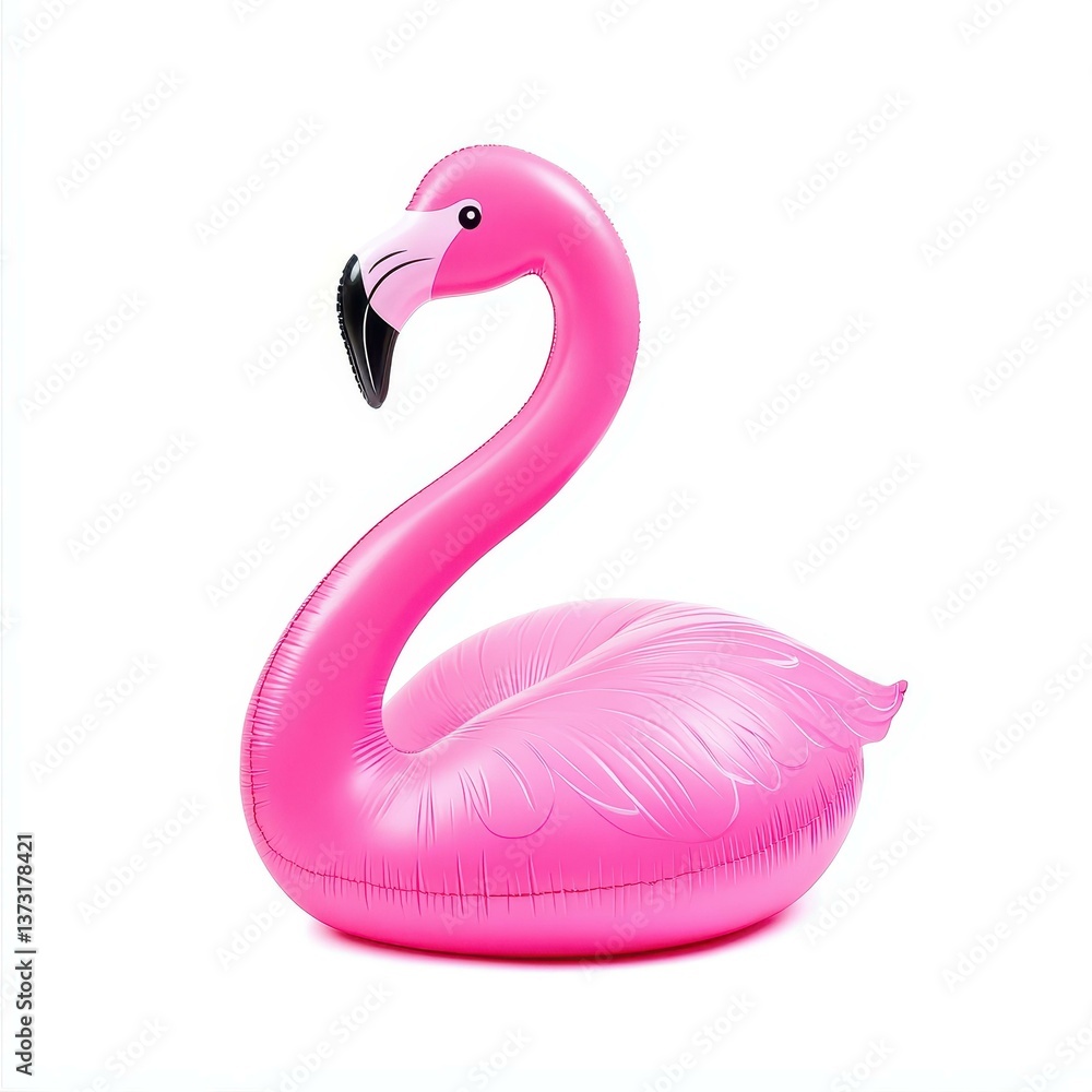 Fototapeta premium Enjoy summer fun with this cute flamingo float Perfect for pools, beaches, and sunsoaked days of relaxation.