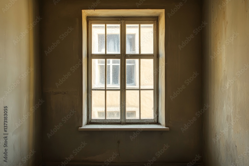 Window in an old house. Architectural detail of the interior. Window in an old house. Architectural detail of the interior.