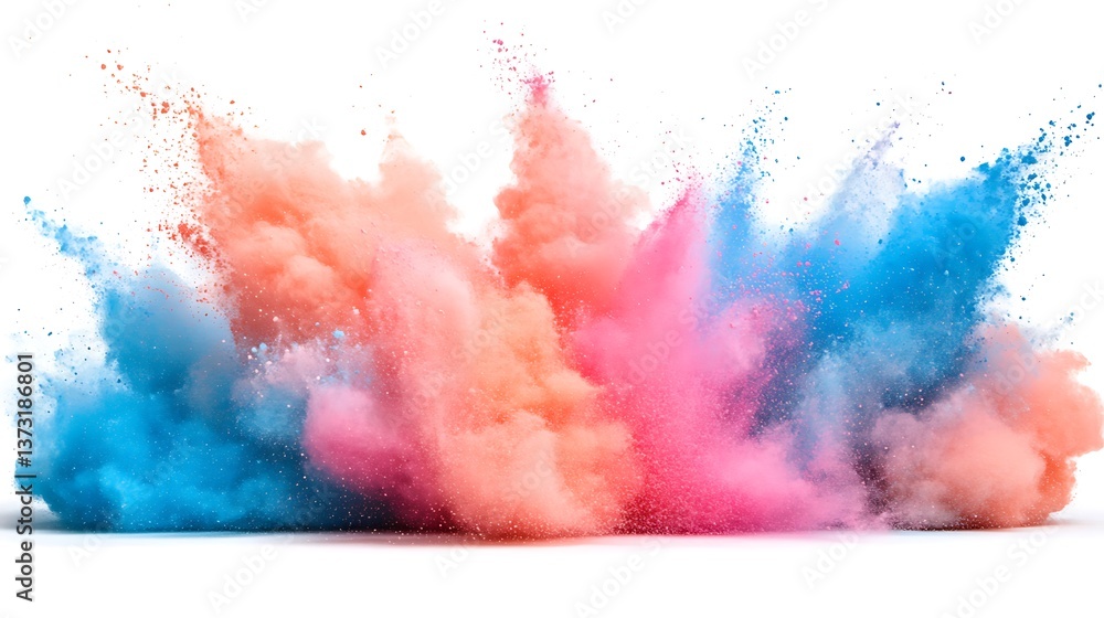 Colorful clouds of powder create dynamic and visual abstract art Colorful clouds of powder create dynamic and visual abstract art