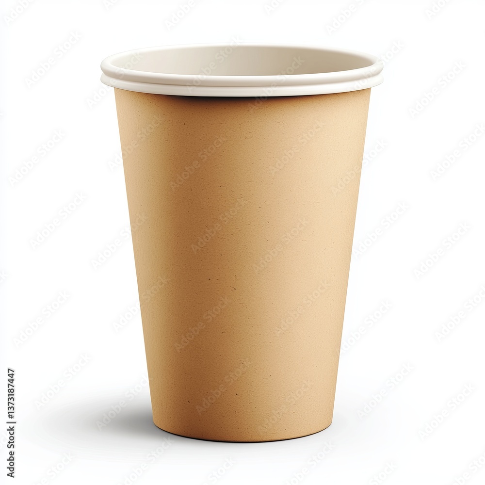 simple cardboard cup on white backdrop simple cardboard cup on white backdrop