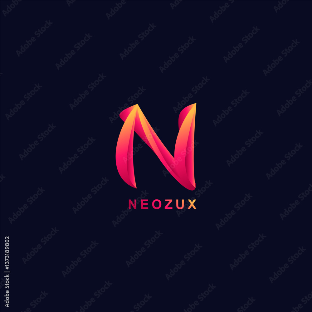 Fototapeta premium gradient logo modern concept design