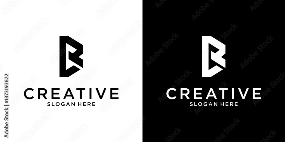 RB or BR initial letter logo design concept RB or BR initial letter logo design concept