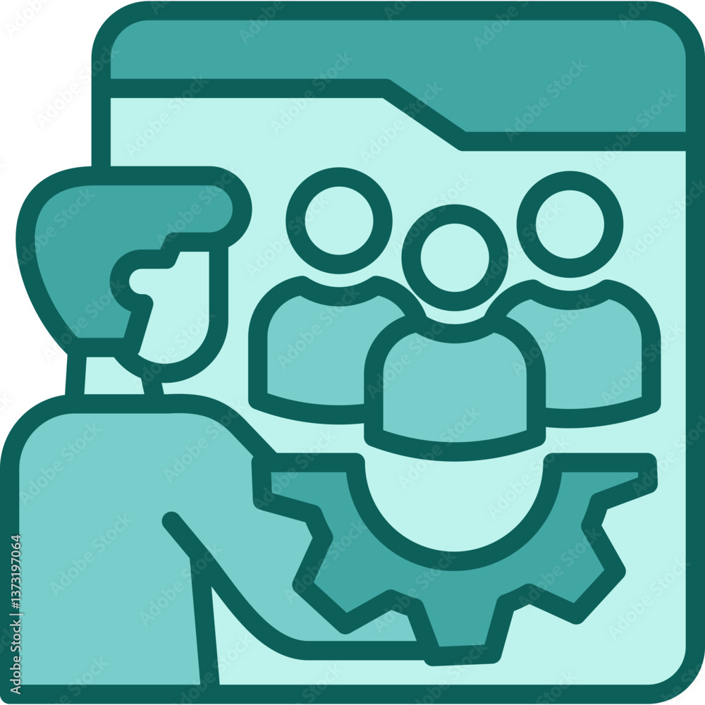 Fototapeta premium Management Functions solid icon