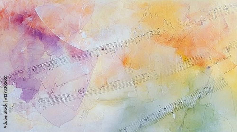 Fototapeta premium Abstract Music Notes Artwork suitable for social media