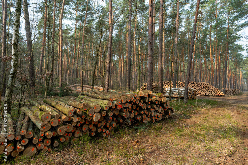 Gospodarka leśna, pozyskiwanie drewna w Lasach Państwowych