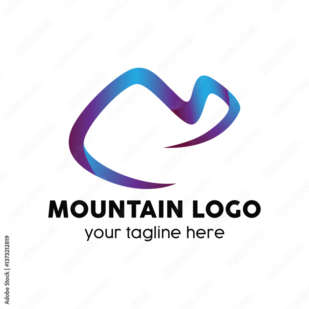 Abstract Mountain Logo Design Abstract Mountain Logo Design