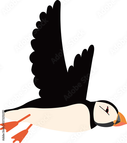 飛ぶパフィン / Flying Puffin