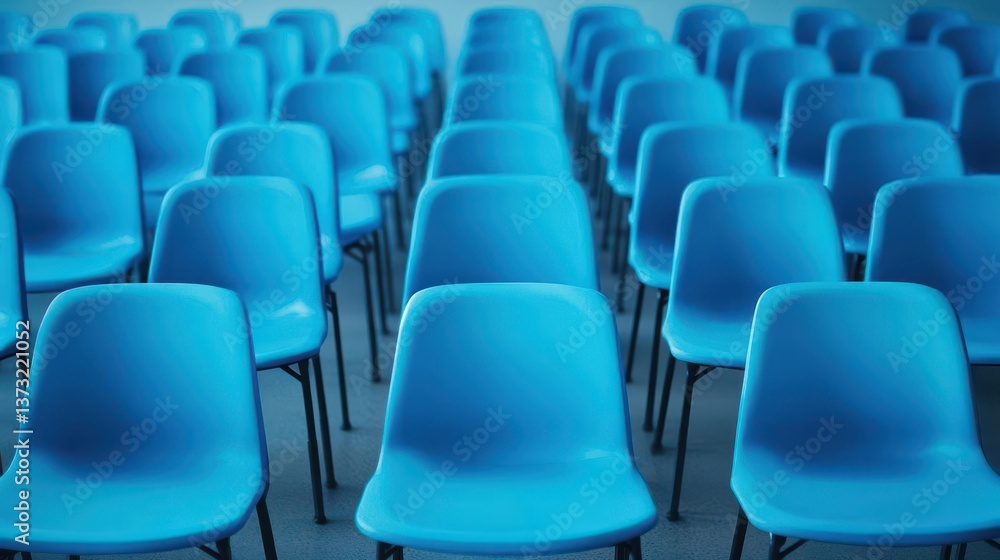 blue chairs in the conference room empty hall for lecture or performance training of students or company employees blue chairs in the conference room empty hall for lecture or performance training of students or company employees