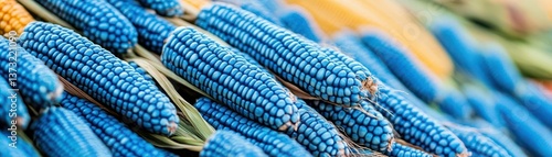 Blue corn in a market in Cusco, Peru