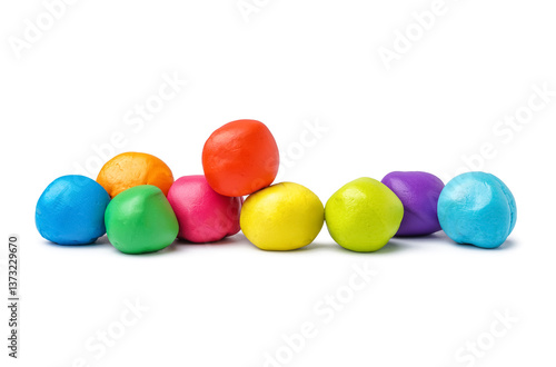 Set of colorful play dough ...