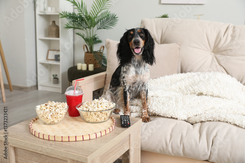 Cute cocker spaniel dog wit...