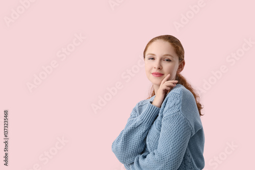 Portrait of pretty redhead ...